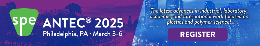 SPE ANTEC® 2025 • Philadelphia, PA • March 3–6, 2025 • The latest advances in industrial, laboratory, academic, and international work focused on plastics and polymer science! • REGISTER